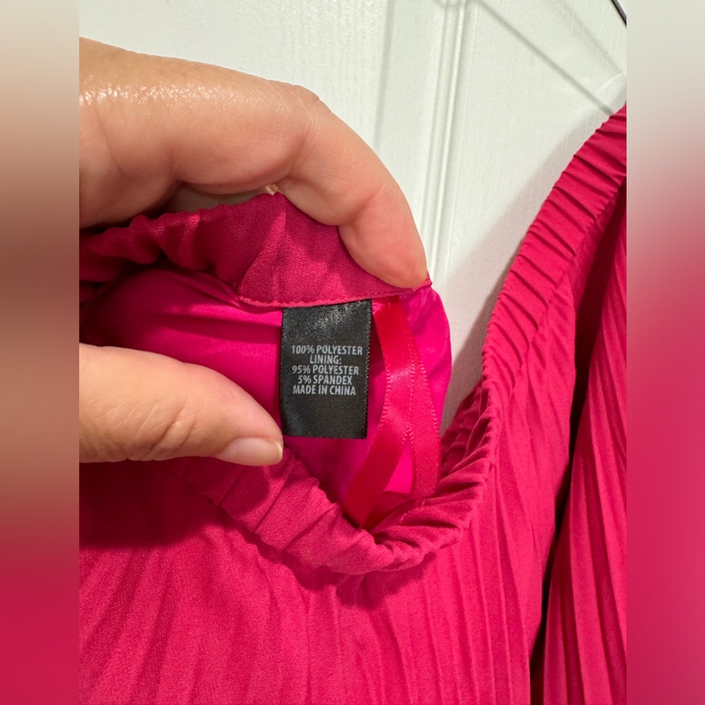 St John Pleated Skirt — 32” long — New w/out tags
Color: Pink Cherry - Picture 3 of 3